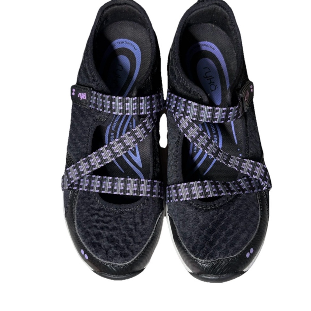 Ryka Black with Pink Logo Athletic Slip-On Shoe 7.5W - Picture 3 of 7